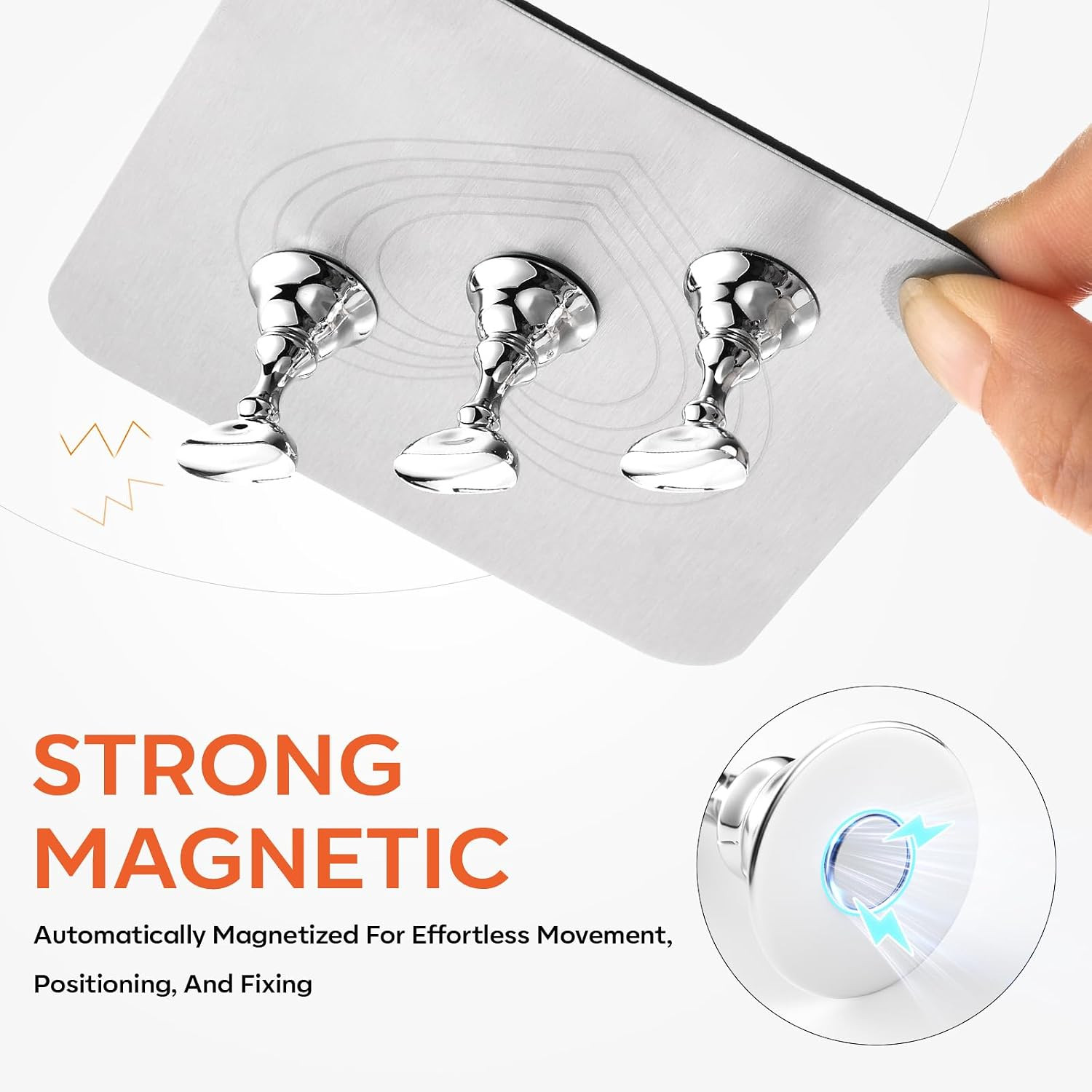 Strong Magnetic Nail Stand: Press-On Nail Holder with Metal Base | Holds 12 Tips