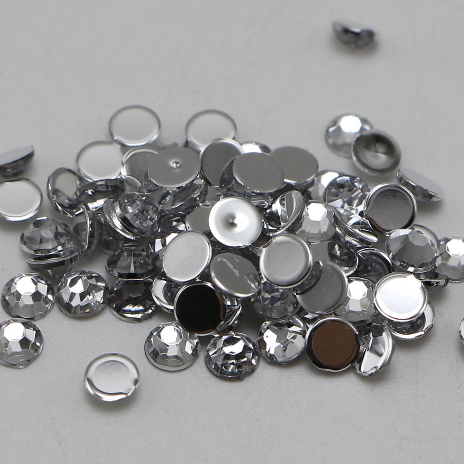 2000 Clear Crystal Acrylic Round Faceted Flatback Rhinestone Gem 4mm SS16 Nail