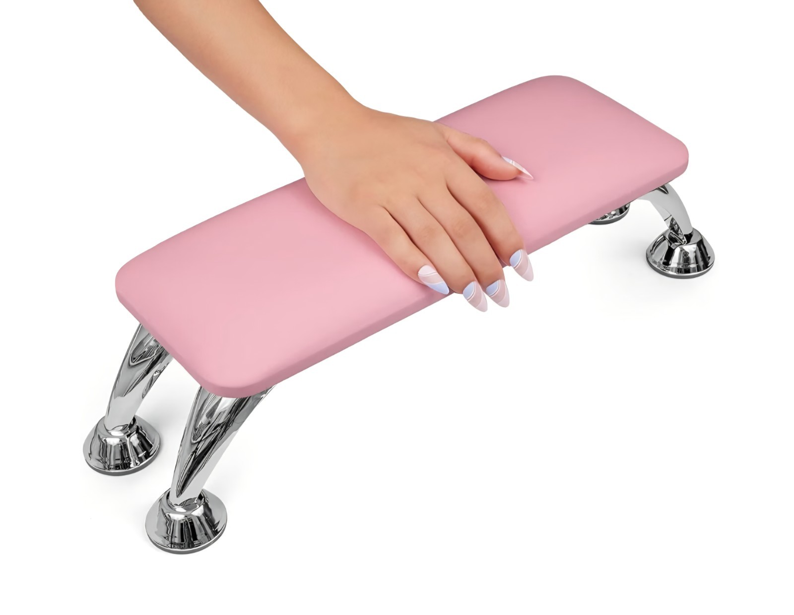 Nail Technology Big Arm Rest Pad Leather Manicure Hand Rest 100% Leather Purple