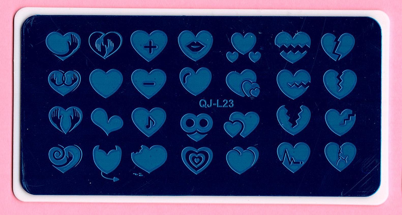 Valentines Day Love Nail Art DIY Stamping Metal Template Stencil Image Plate NEW