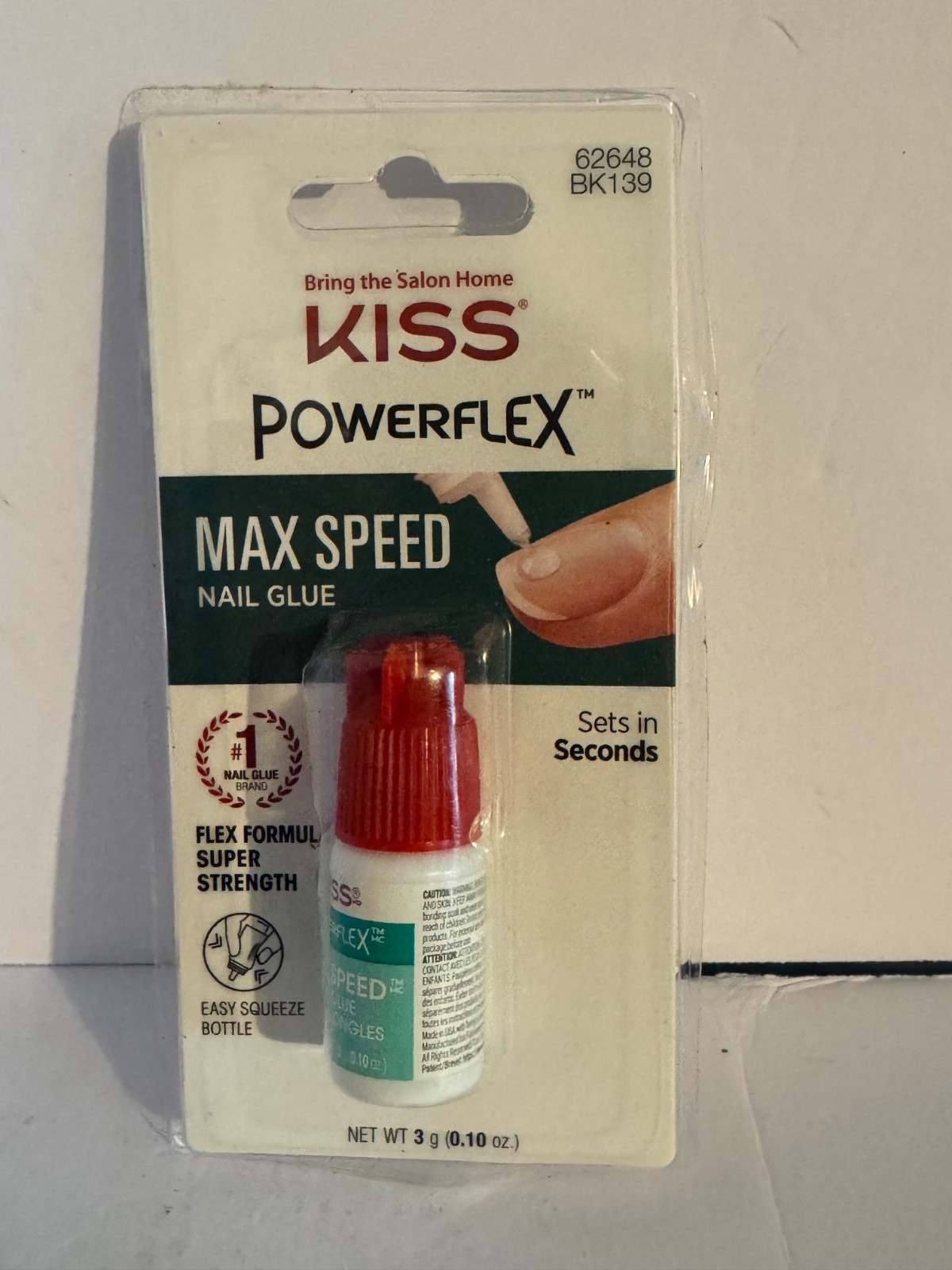 KISS – POWERFLEX NAIL GLUE – MAX SPEED SUPER STRENGTH – 0.10 oz