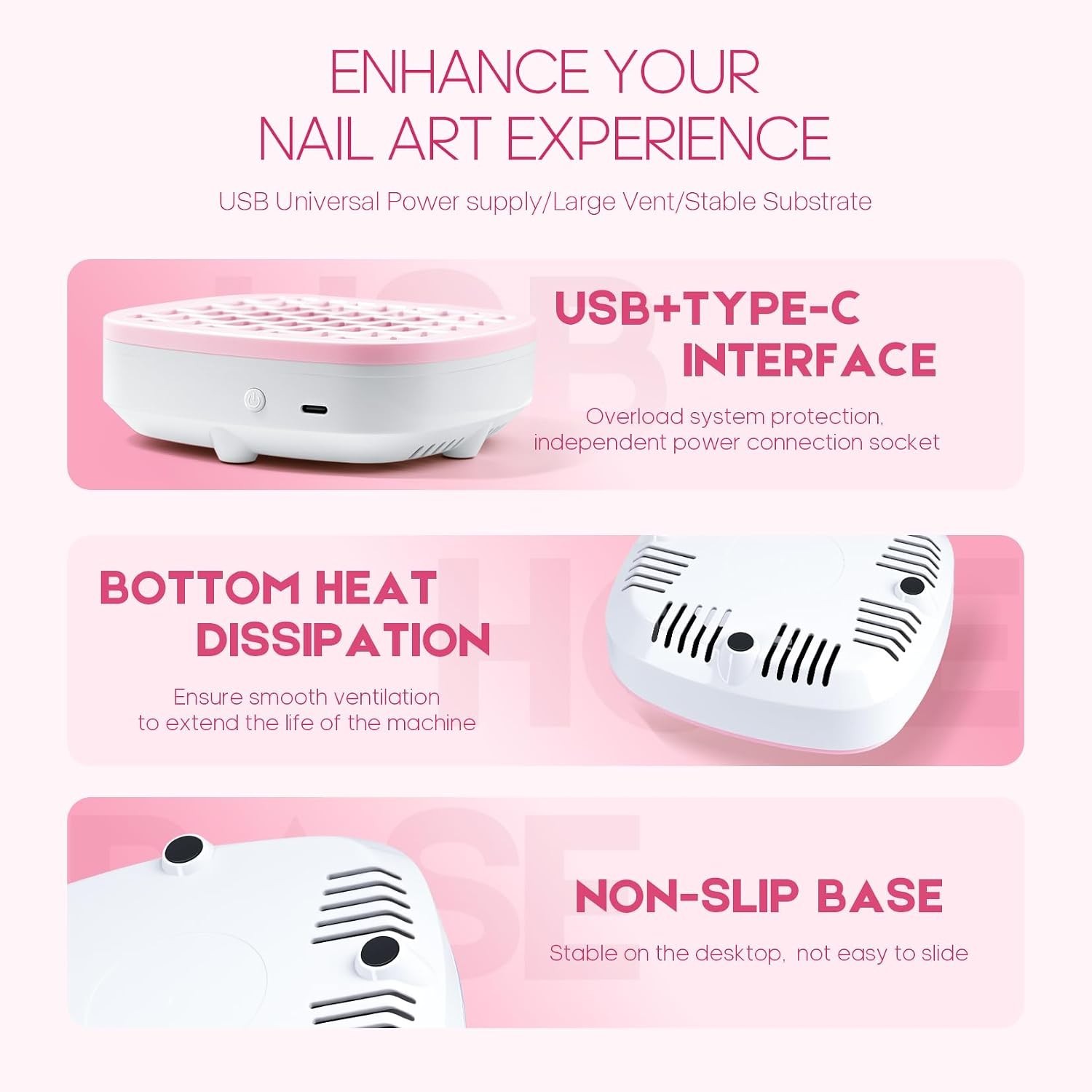 Professional Nail Dust Collector – Powerful 6000RPM Suction with 10 Filter Pads