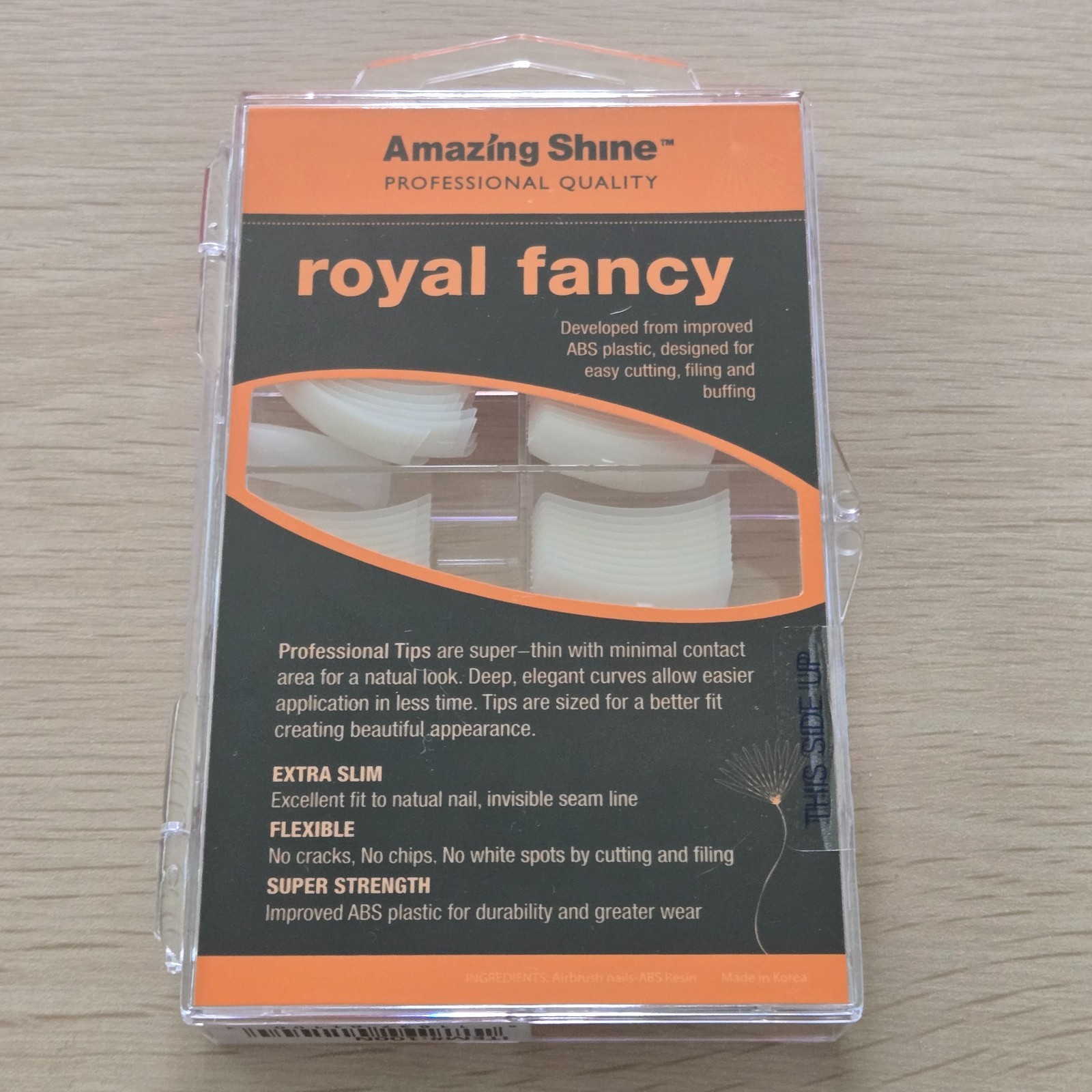 Royal Fancy Nail Tips Amazing Shine 100 Count Clear Acrylic Gel Extension Tips