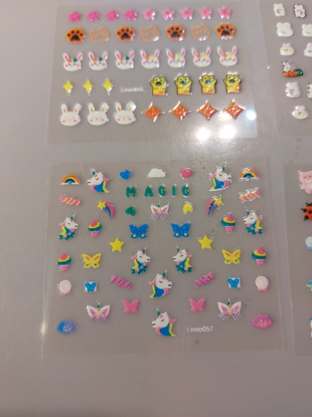 4 X Small Sheets Of Cute Nail Art Stickers (Dn226) New