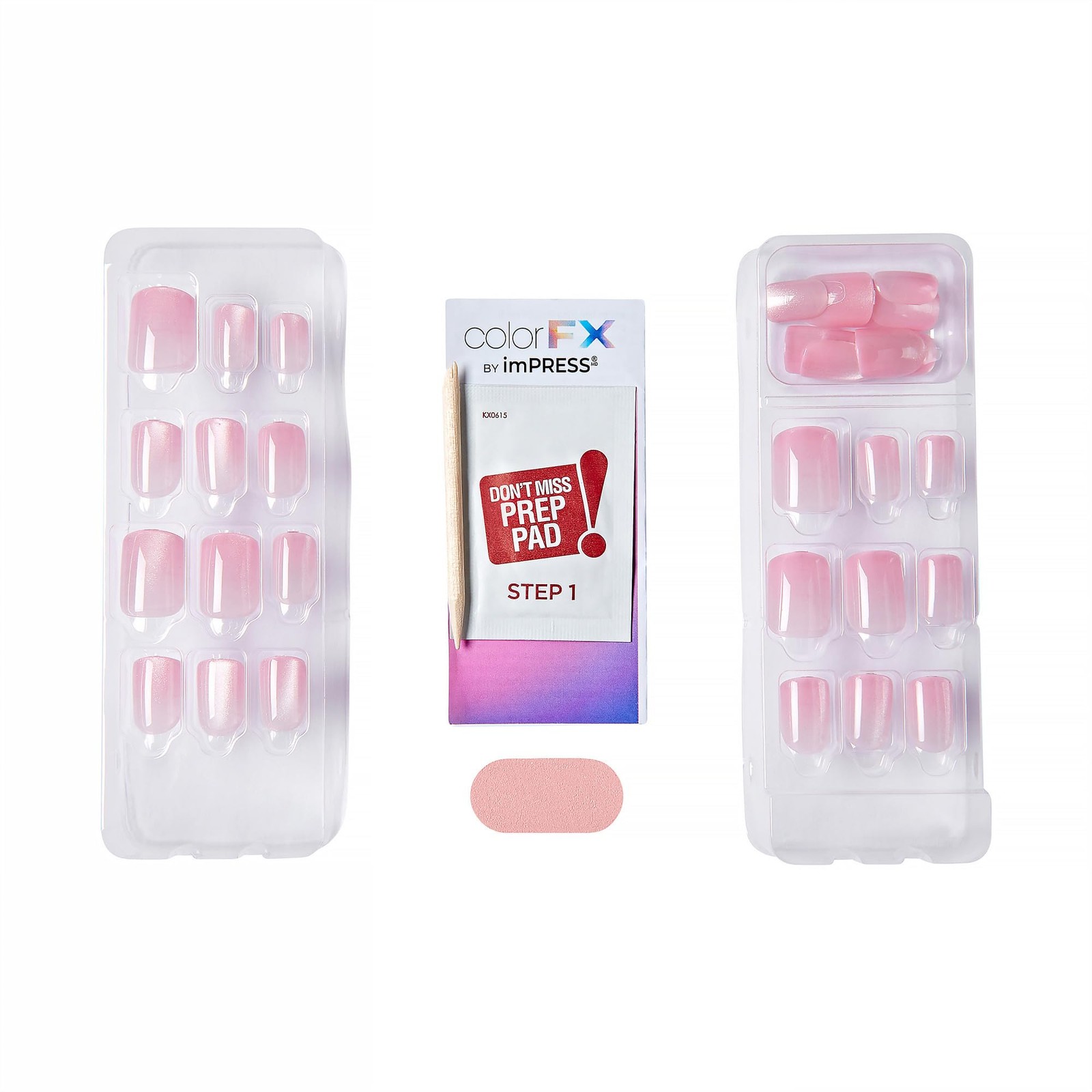 KISS colorFX by imPRESS Valentine’s Day Press On Nails, Short, Pink