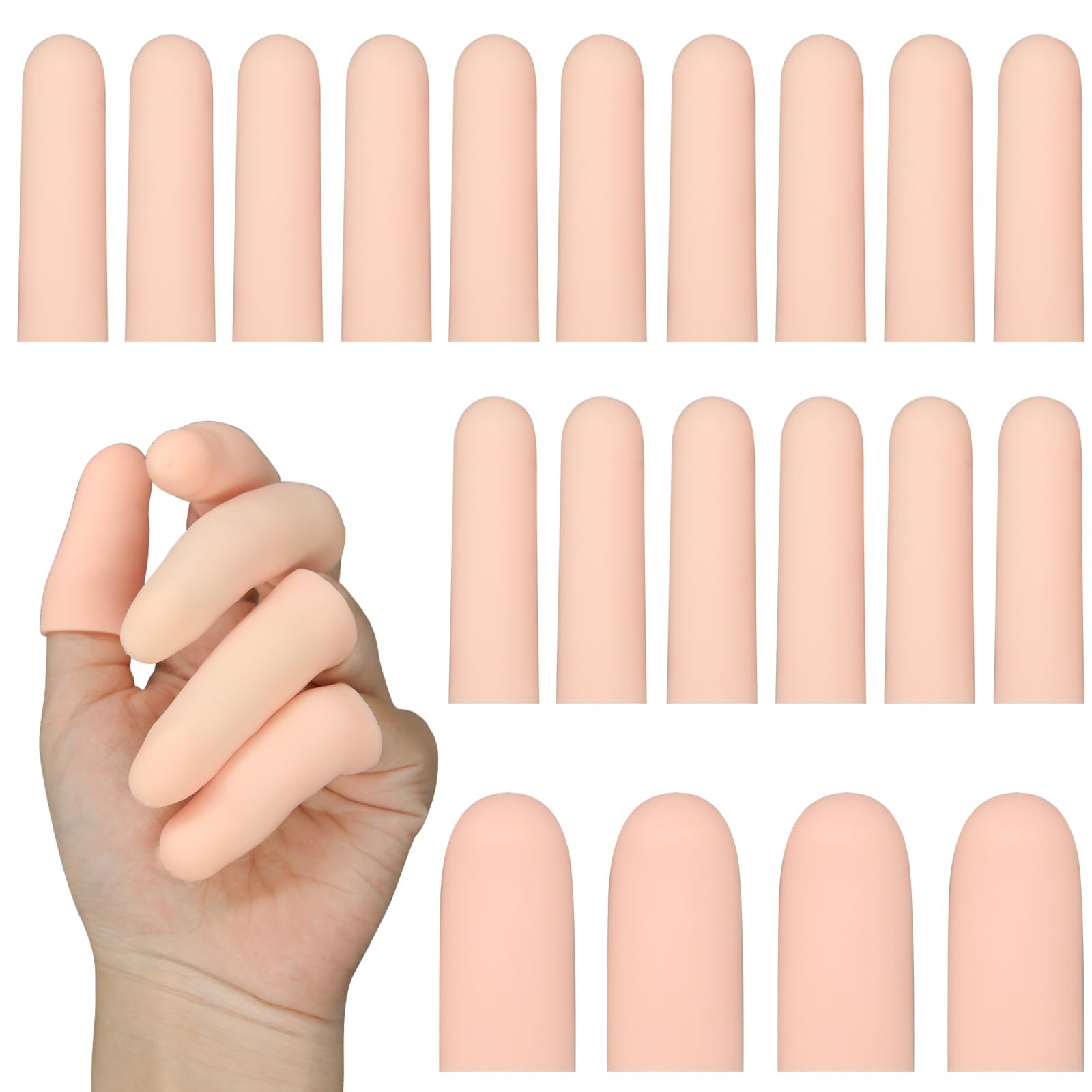 Protector de dedos de gel, fundas de silicona para las puntas de los dedos