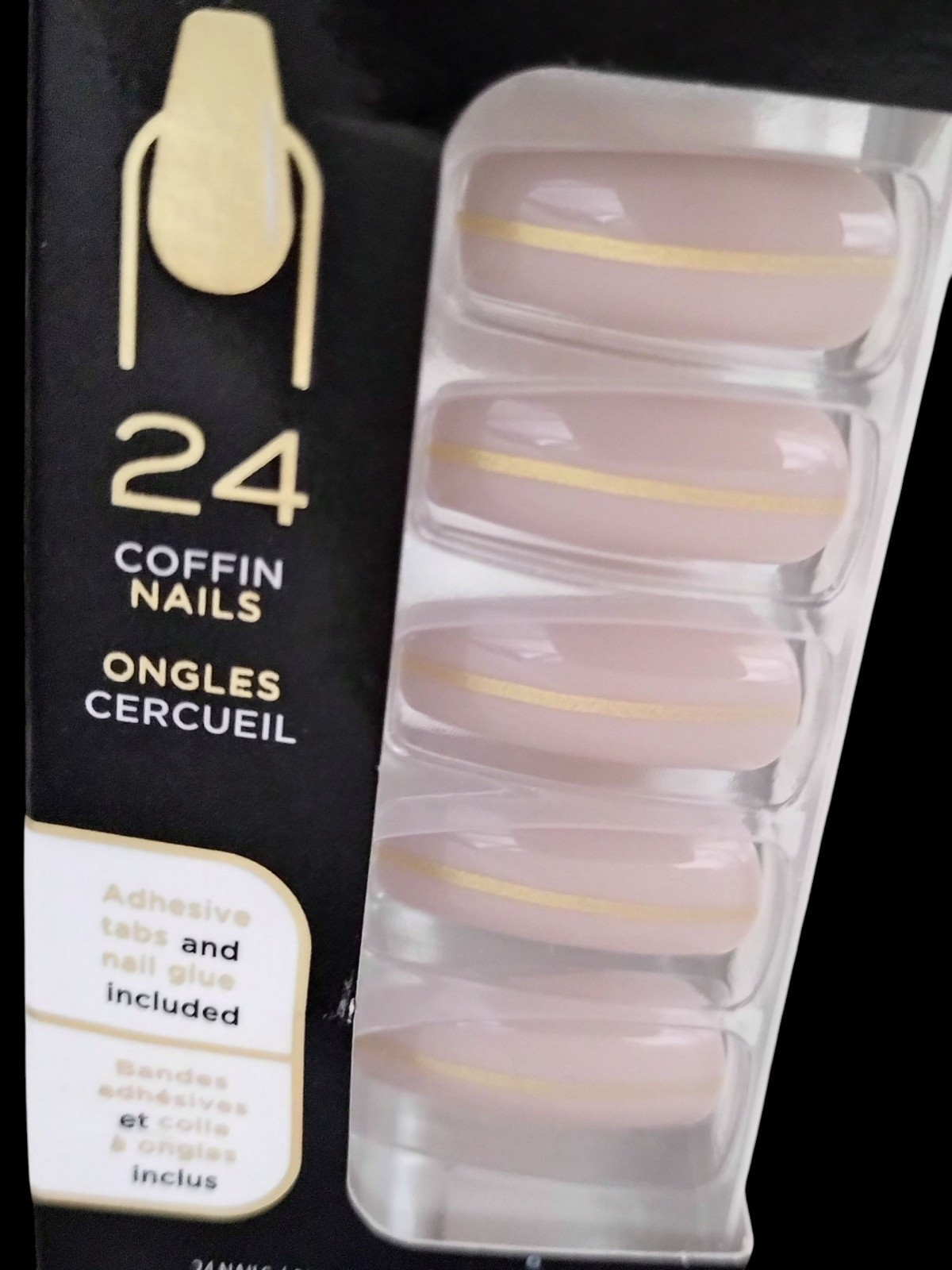 Sally Hansen SALON EFFECTS PERFECT MANICURE 24 COFFIN Nails MEET ME IN THE METAL