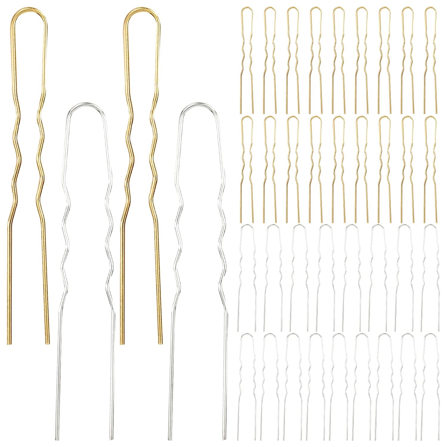 Lawie 40 Pack 3 Inch Gold 1 Count (Pack of 40), Gold, Rose Silver, Gray