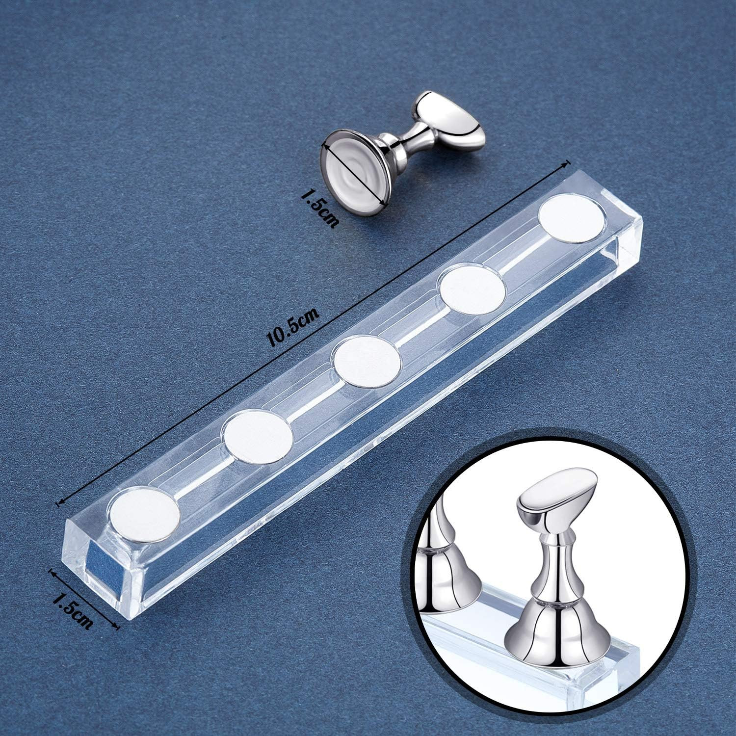 2 Sets Nail Stand Press on Nail Holder Magnetic Fake Nails Holder Acrylic Nails