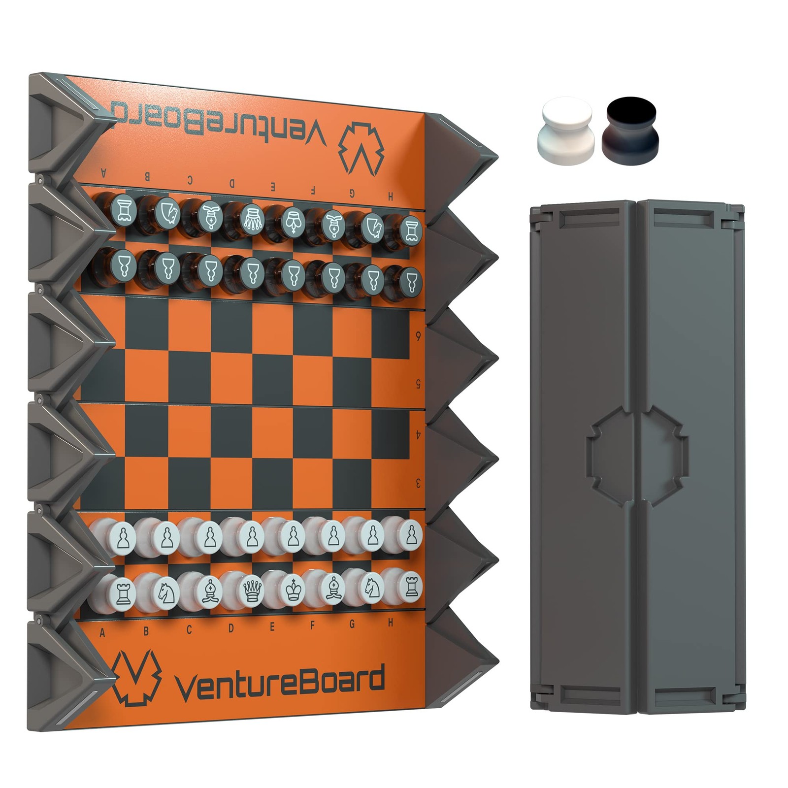 VENTUREBOARD 6 7.5 x 6 inches (open), 3 x 6 (rolled up), Orange/Grey
