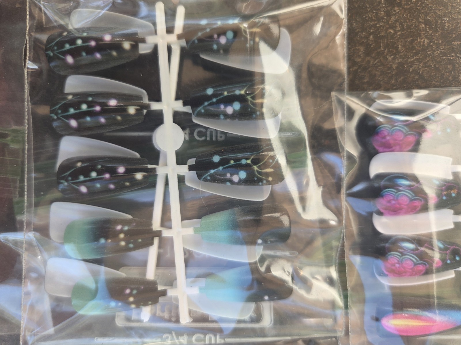 Assorted Press-On Nails Medium Handmade Multicolor Plastic
