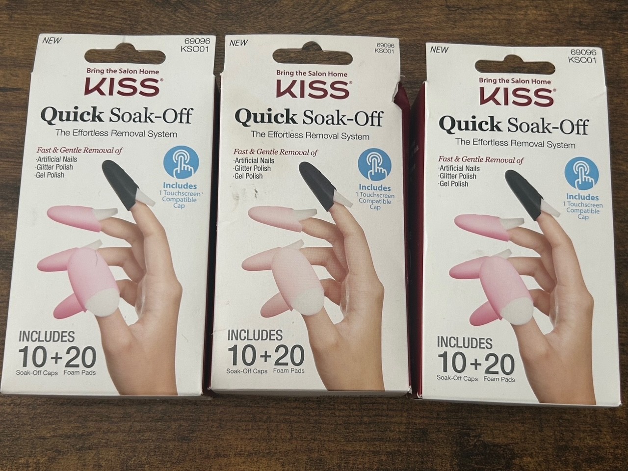 KISS QUICK SOAK-OFF EFFORTLESS REMOVAL SYSTEM #KSO01 3 Pack