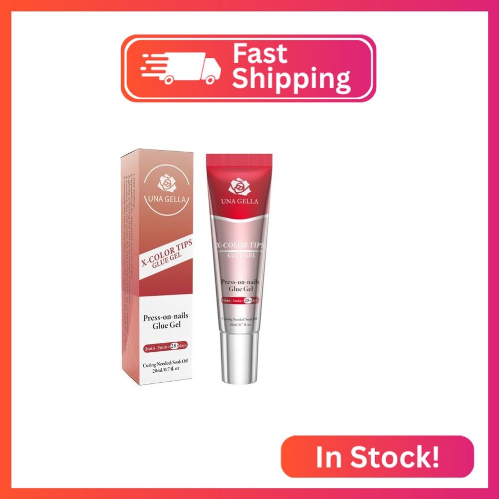 UNA GELLA UV Gel Nail Glue 20ml for Nails Tips, Super Strong Solid Glue Gel U V/