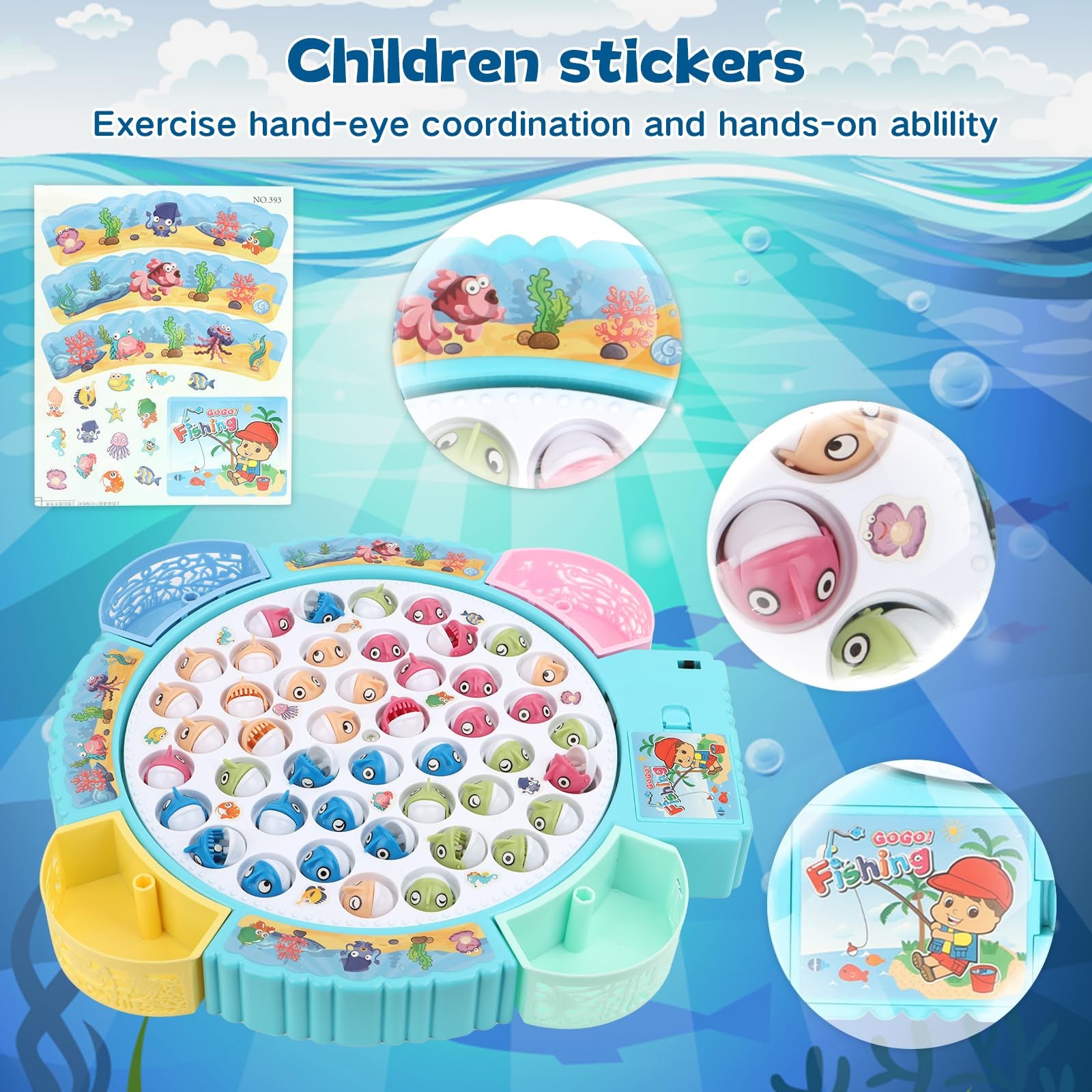 QuadPro Magnetic Fishing Games Set – Educational Toddler & Kids Small