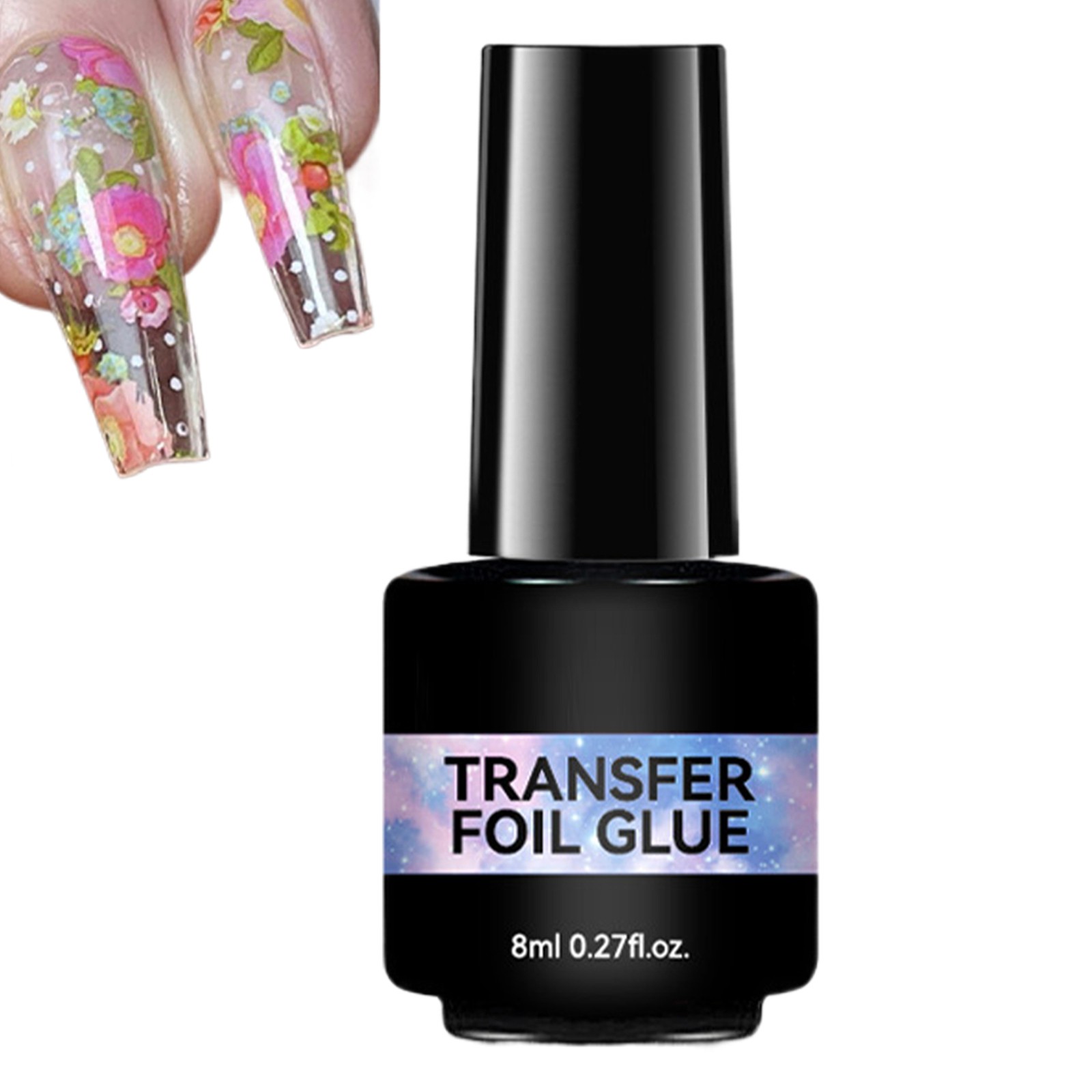 `Nail Art Foil Glue Gel 8ml UV Lamp Needed Adhesion Transfer Gel Starry Strong