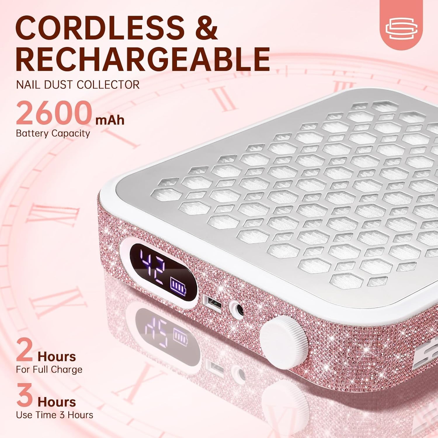Lightweight Cordless Nail Dust Collector – Perfect for Home & Professional Use