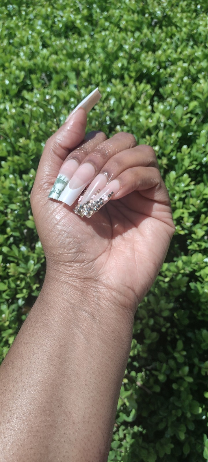 Money Bling & Bows Press On Nails Glue Included