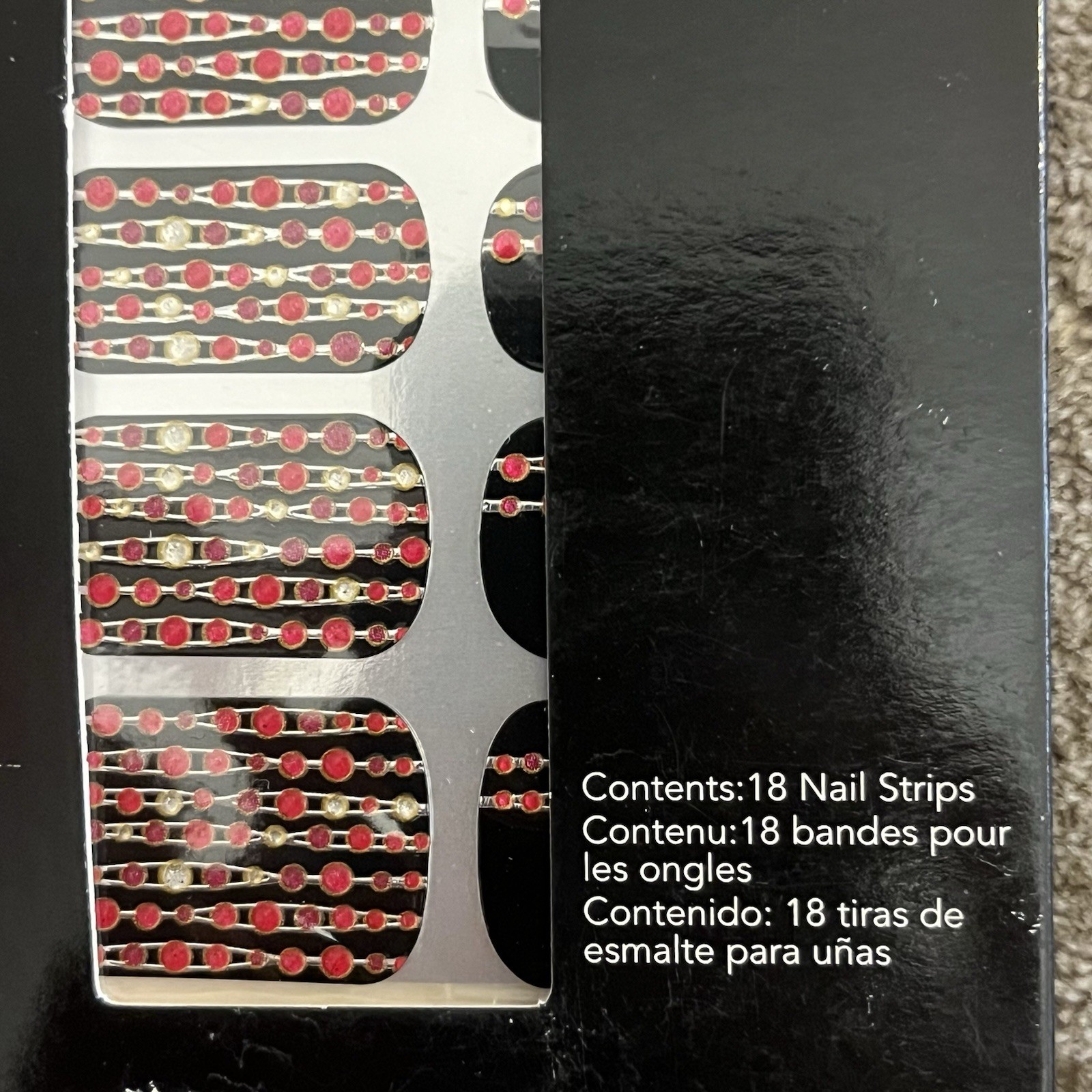 NEW 4x AVON Nail Art Design Strips 18 per package orange/pink/yellow black/red +