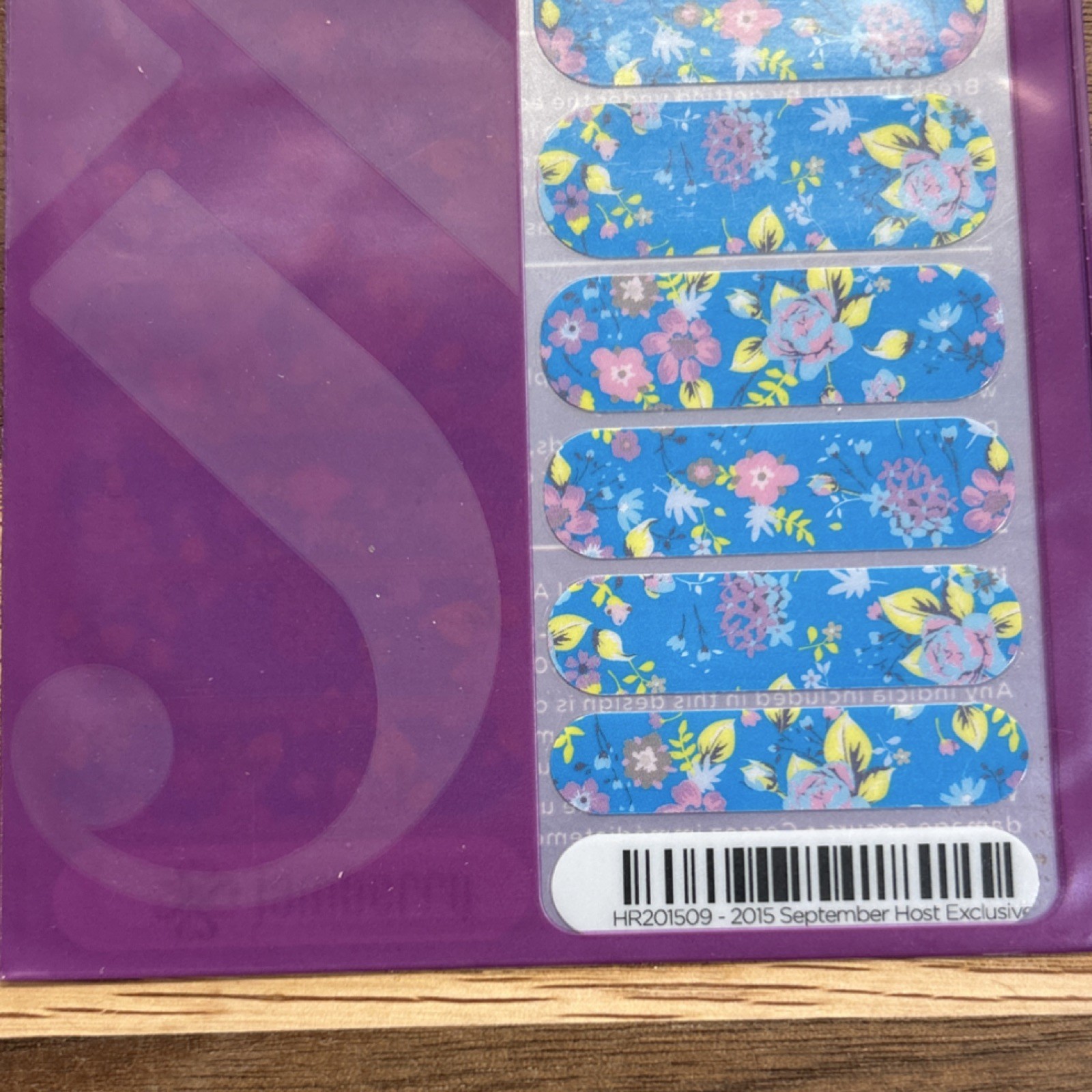 Jamberry Floral Nail Wraps Multicolor Self-Adhesive Botanical Garden Assorted