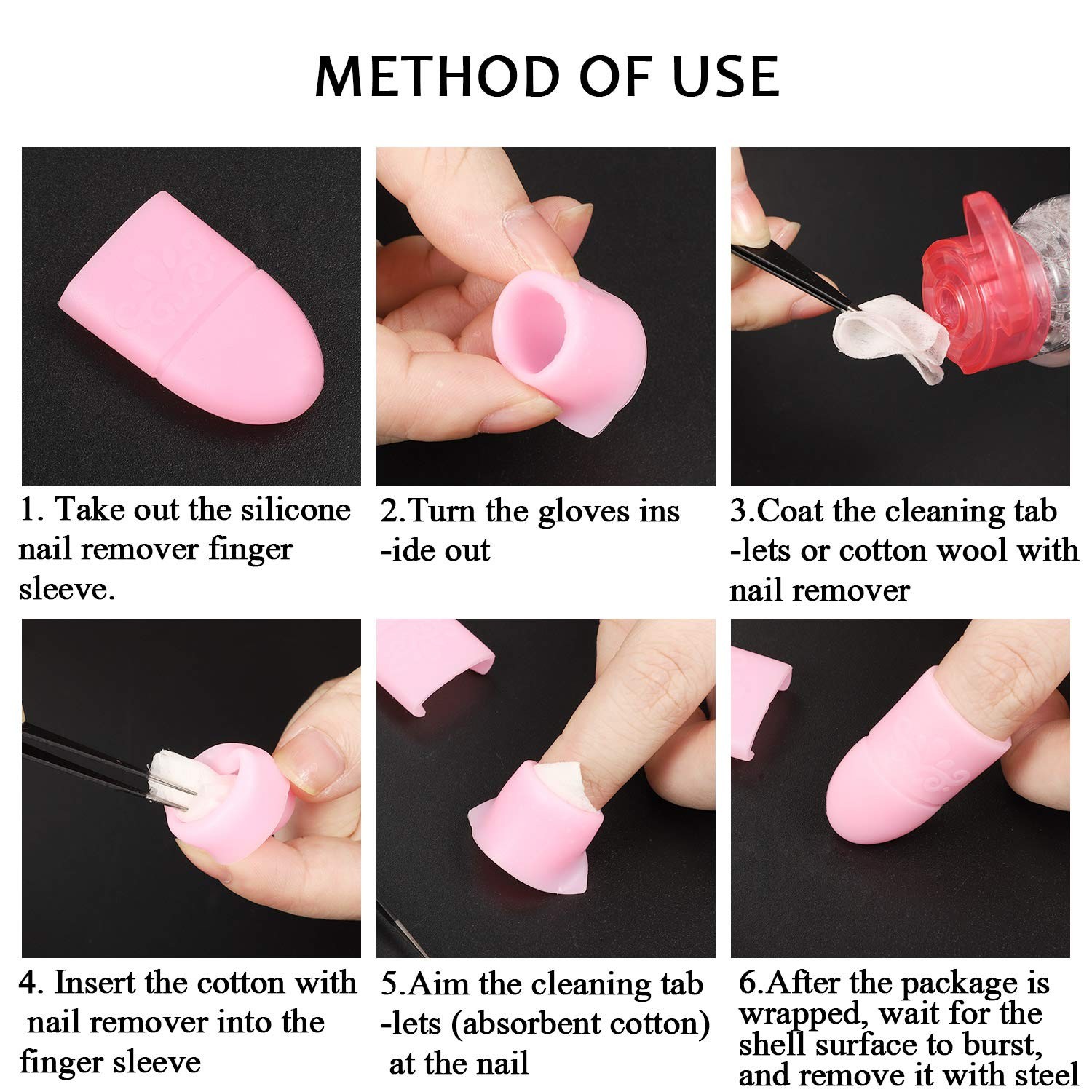 Boao 30 Pieces Silicone Nail Art Soak off Cap Clips, 30 Count (Pack of 1)