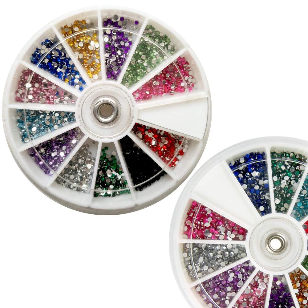 [DDP] 1.5mm 2mm Faceted Flat Round 4800pcs Acrylic Rhinestones Decoration DIY