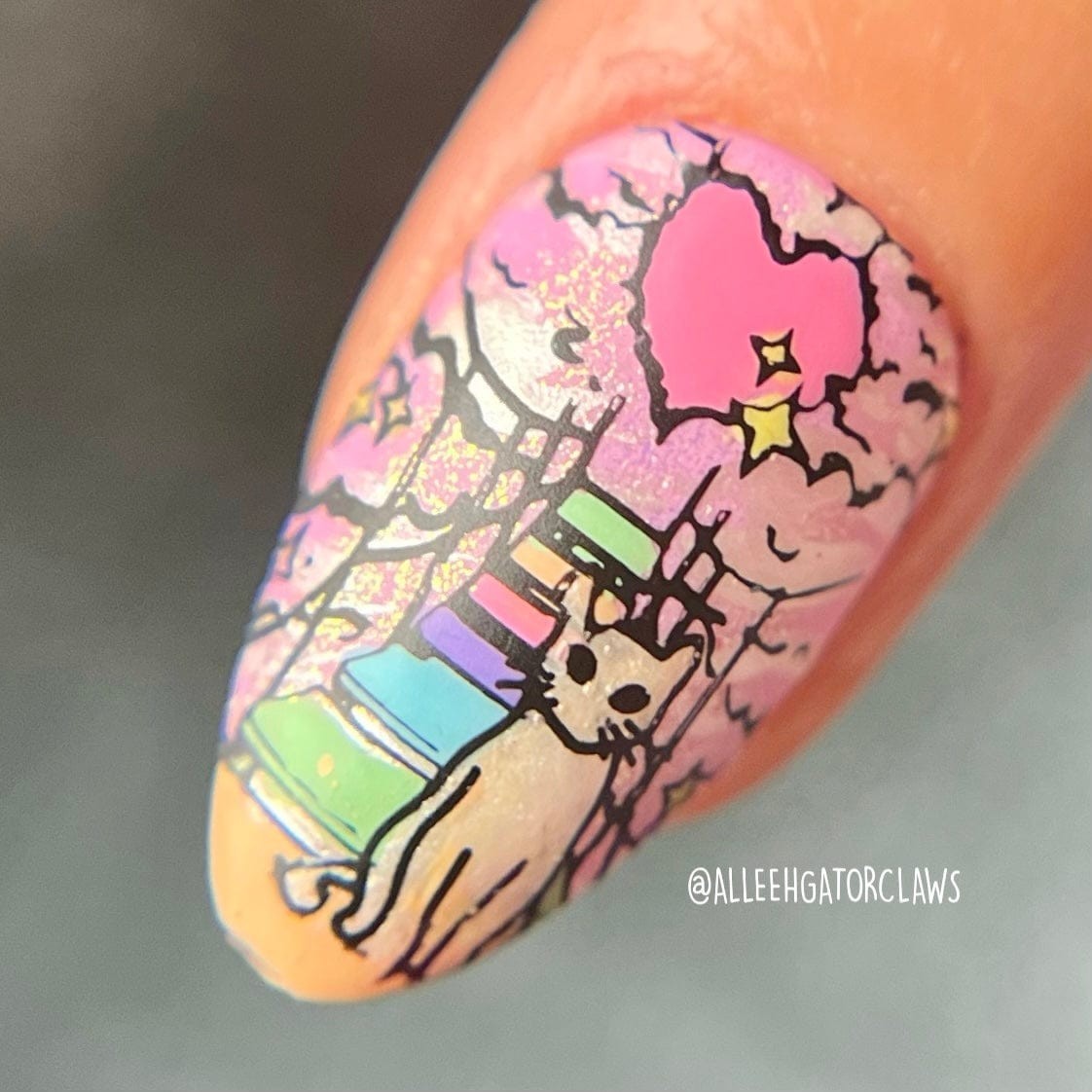 Maniology nail stamping plate M368 RAINBOW BRIDGE