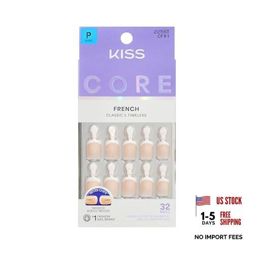 White Nail Core – Press On – Nail glue included – Perfect – Petite Size