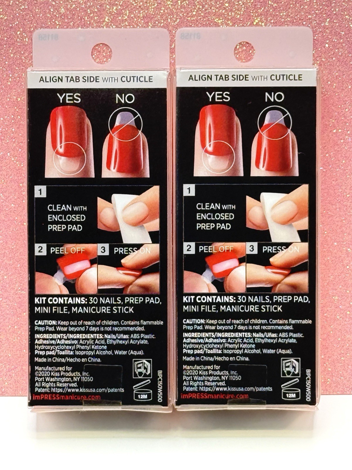 Kiss imPRESS Rebecca Minkoff Press-On Nails Medium Blush Nude 81158 Lot Of 2