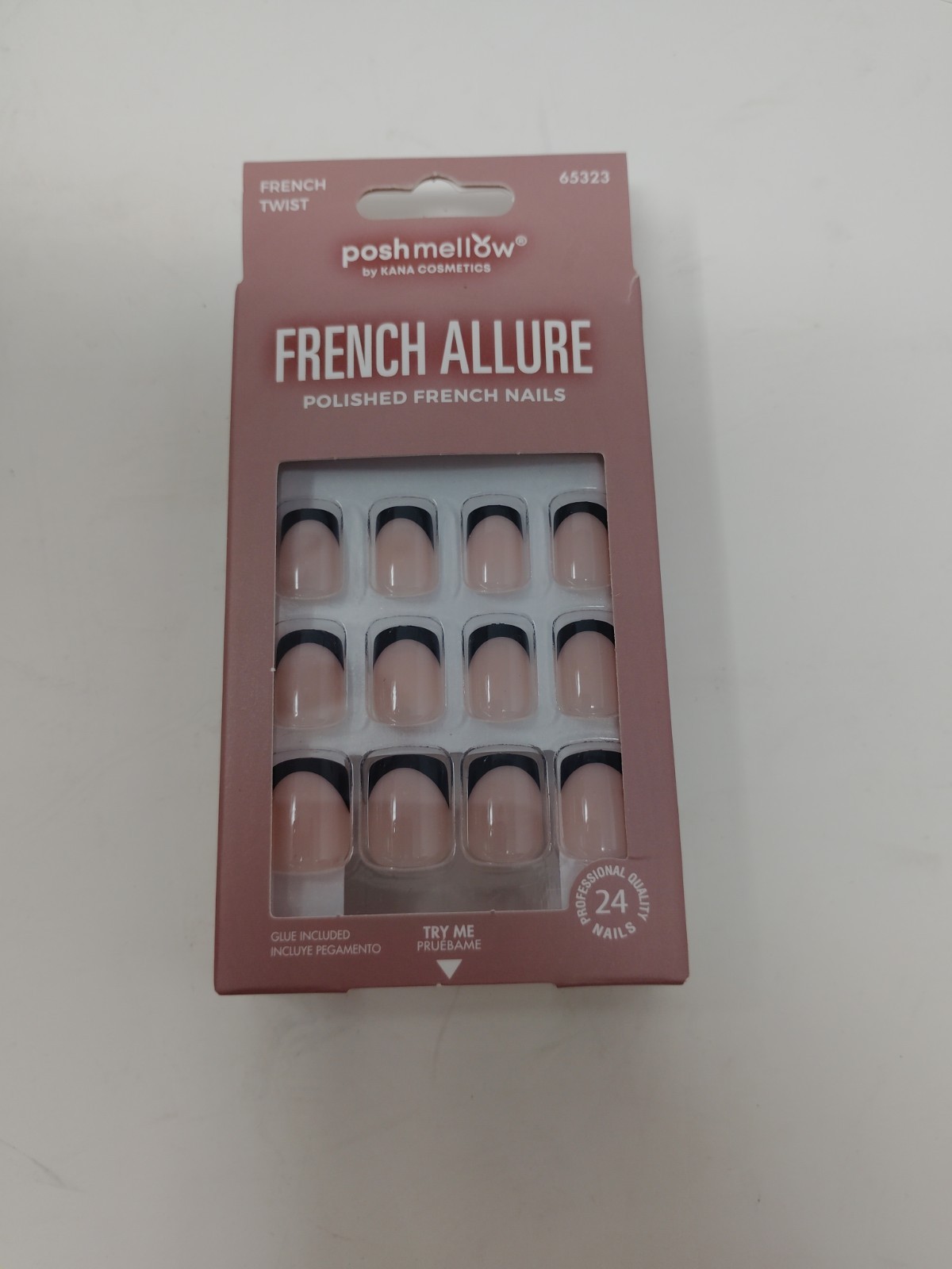 Poshmellow Black French Allure Polished French Press On Nails – French Forever