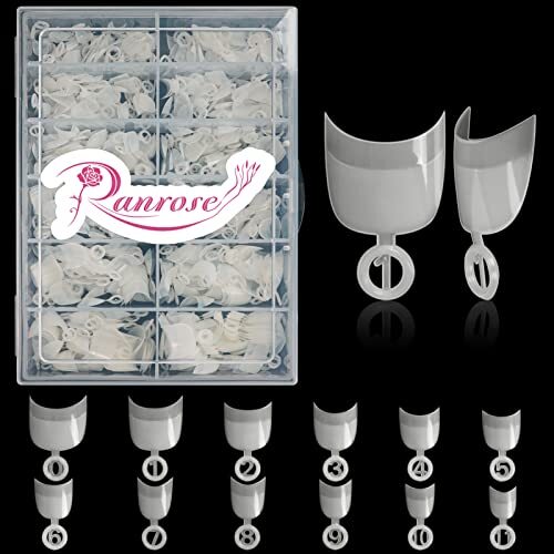 Short Nail Tips- 600PCS Oval Half Cover 600pcs Natural Short Oval Nail Tips