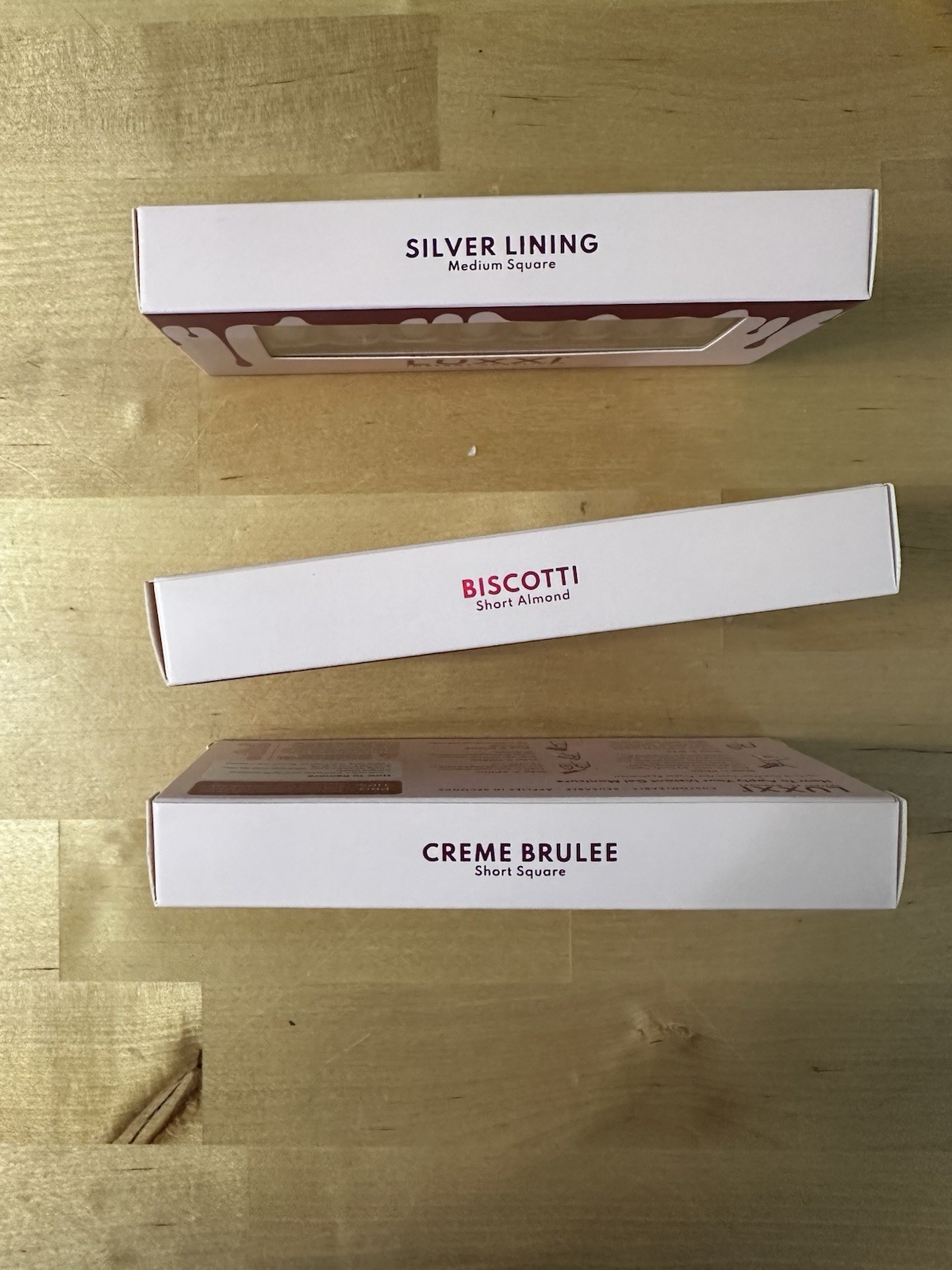 LUXXI Press-On Nails. Lot Of 3 Glue Included. Square & Almond