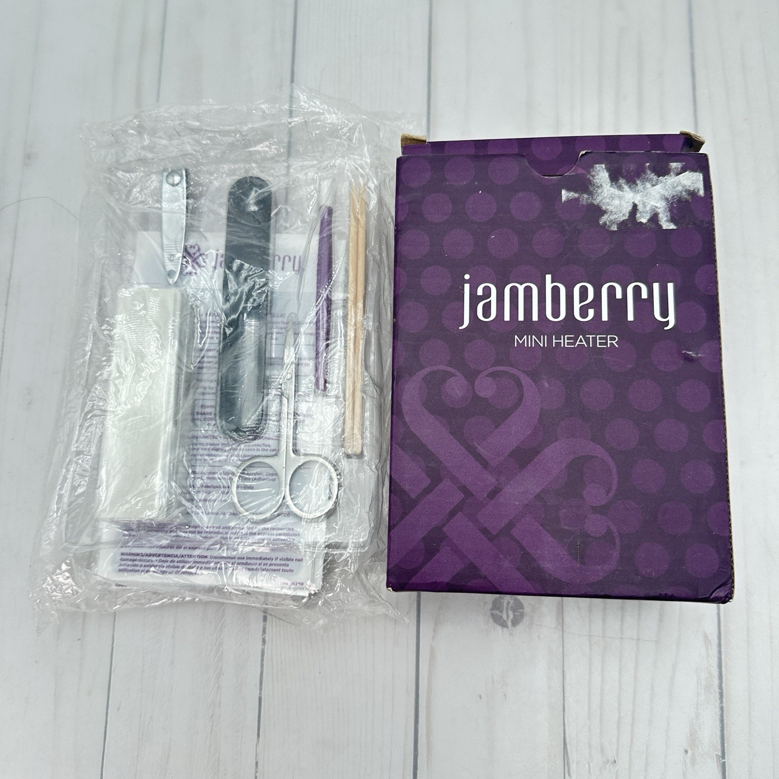 Jamberry Mini Heater Nail Wrap Starter Kit Open Box Unused Wraps Tools Lot