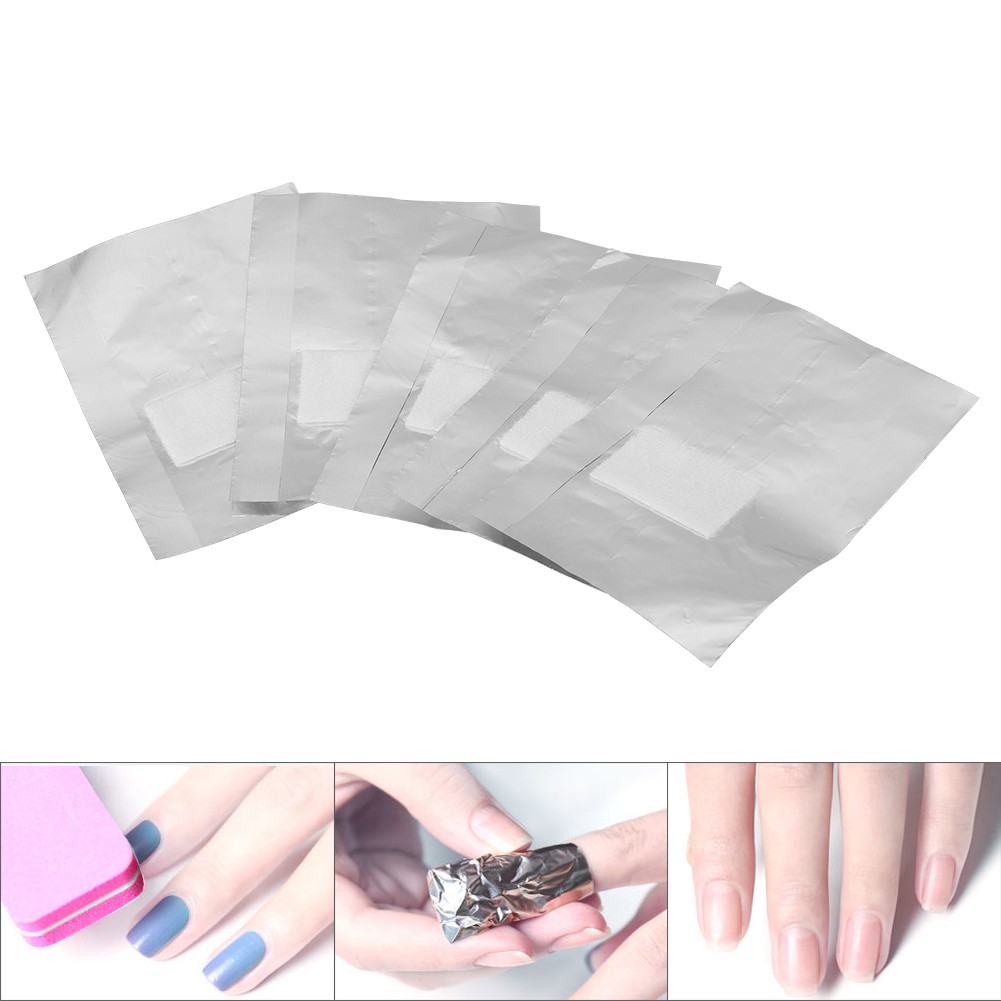 100Pcs/Bag Professional Aluminium Foil Gel Polish Nail Art Remover Removal S AP9