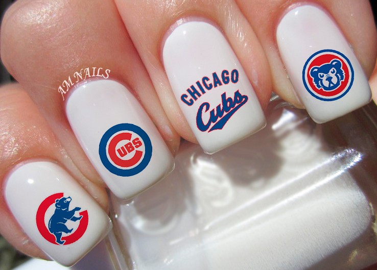 Chicago Cubs Nail Art Stickers Transfers Decals Set of 56 – A1333