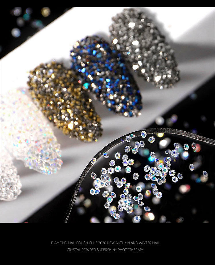 8 Colors Manicure Decor Mini Caviar Micro Beads Nail Art Crystals Glitter Set