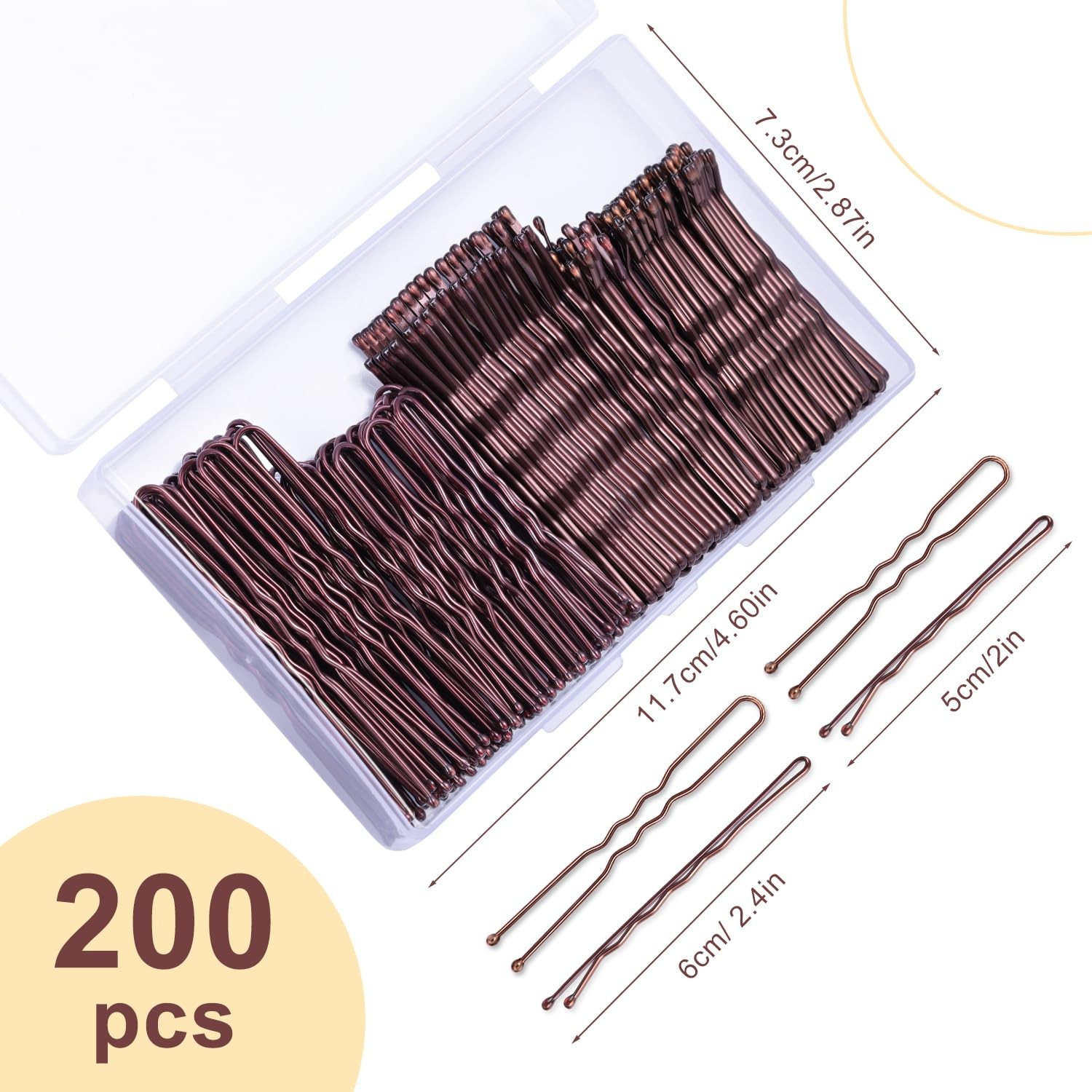 TsMADDTs Bobby Pins Brown U Shaped Hair for Ballet Buns Women A-Brown