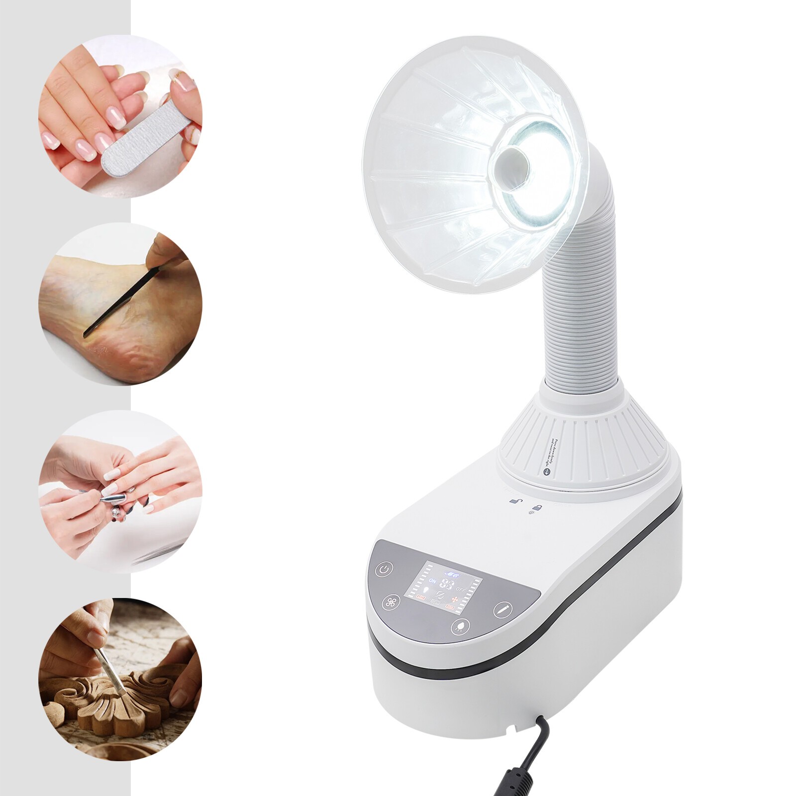 Nail Dust Collecting Machine Salon Adjustable Speed Grinding Cleaning Machine