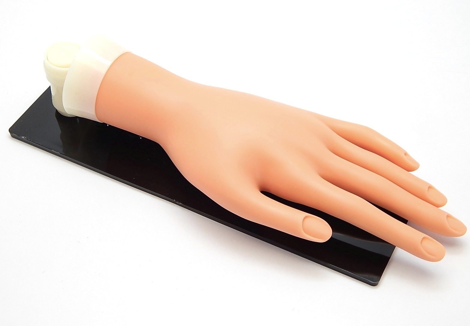 PRACTICE MANNEQUIN HAND FLEXIBLE FINGER NAILS WITH ACRYLIC BOARD