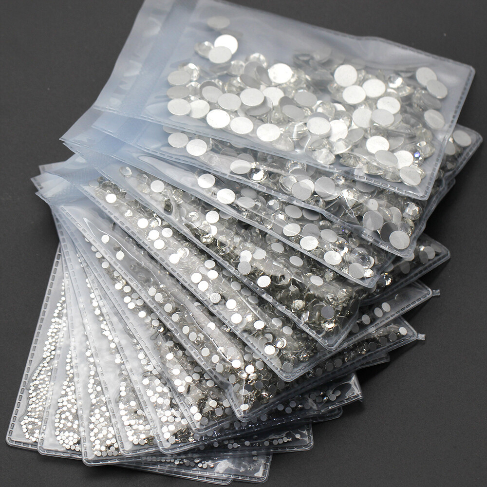 1440pcs Crystal 3D Nail Art Rhinestones FlatBack Glitter Diamond Tips Decoration