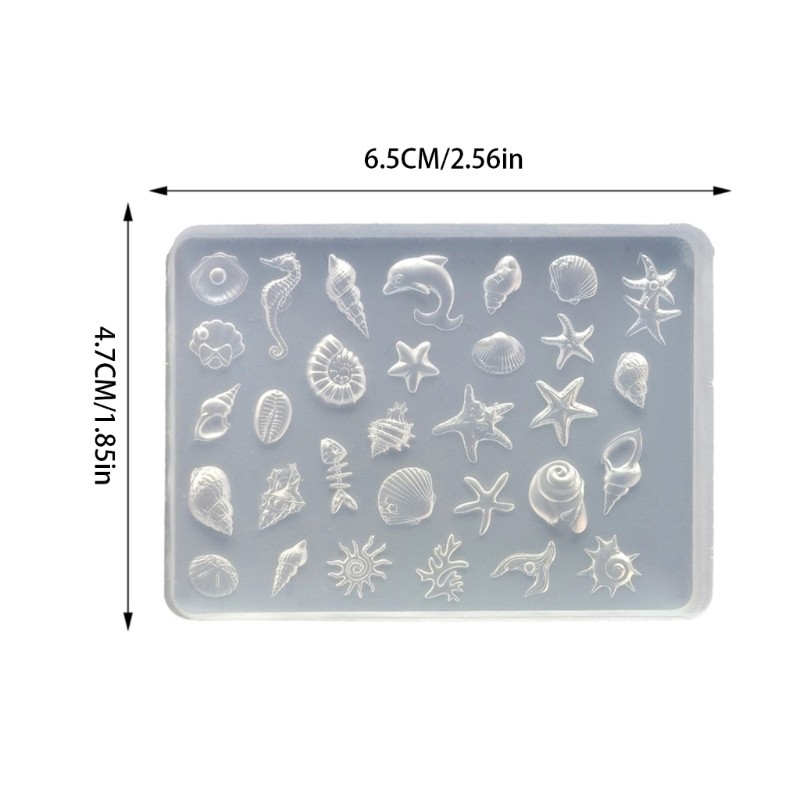Portable Silicone Shell Shaped Mold For Professional Nail Art And DIY Crafting
