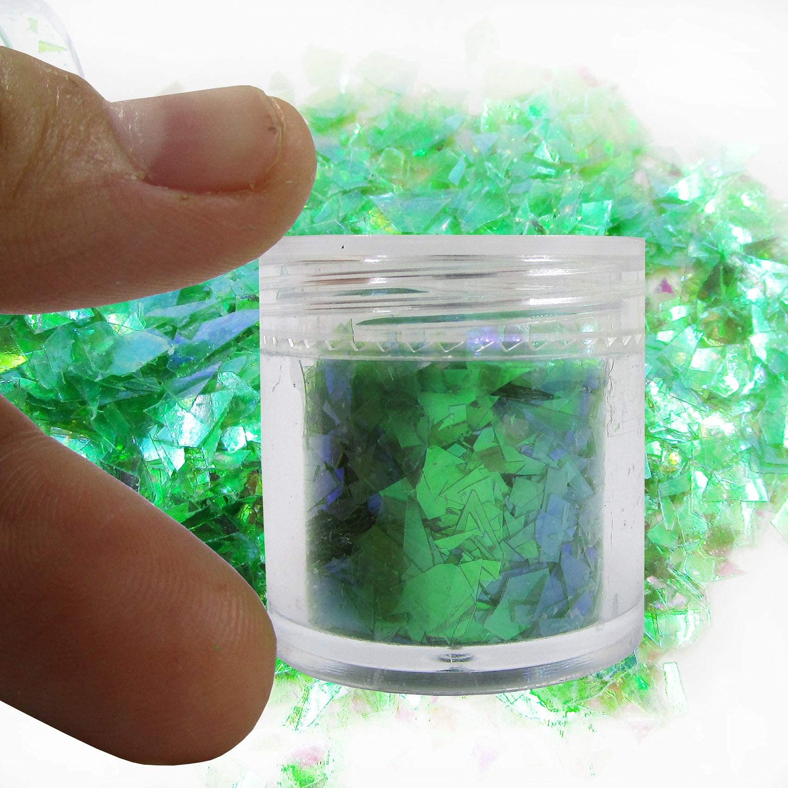 12 Colors Iridescent Chunky Glitter Flakes Kit Irregular Mermaid