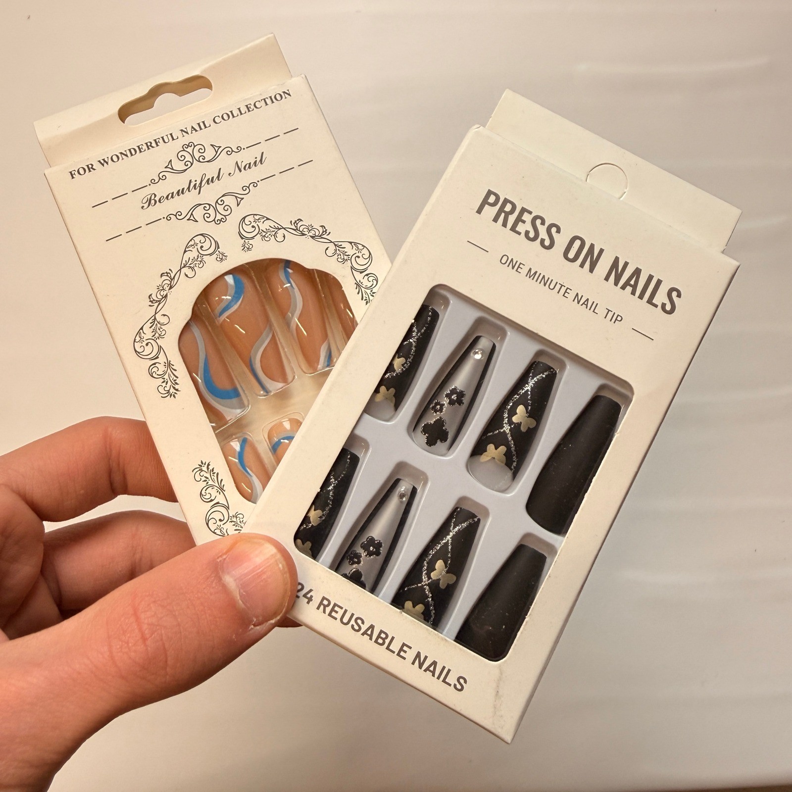 Lot of 10 Pack of 24 New False Press On Nails Assorted Designs and Colors №N2