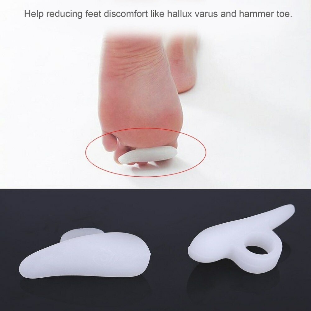 Silicone Gel Hammer Toe Straightener For Curled Toes or Bent Toes 2 PC UK SELLER