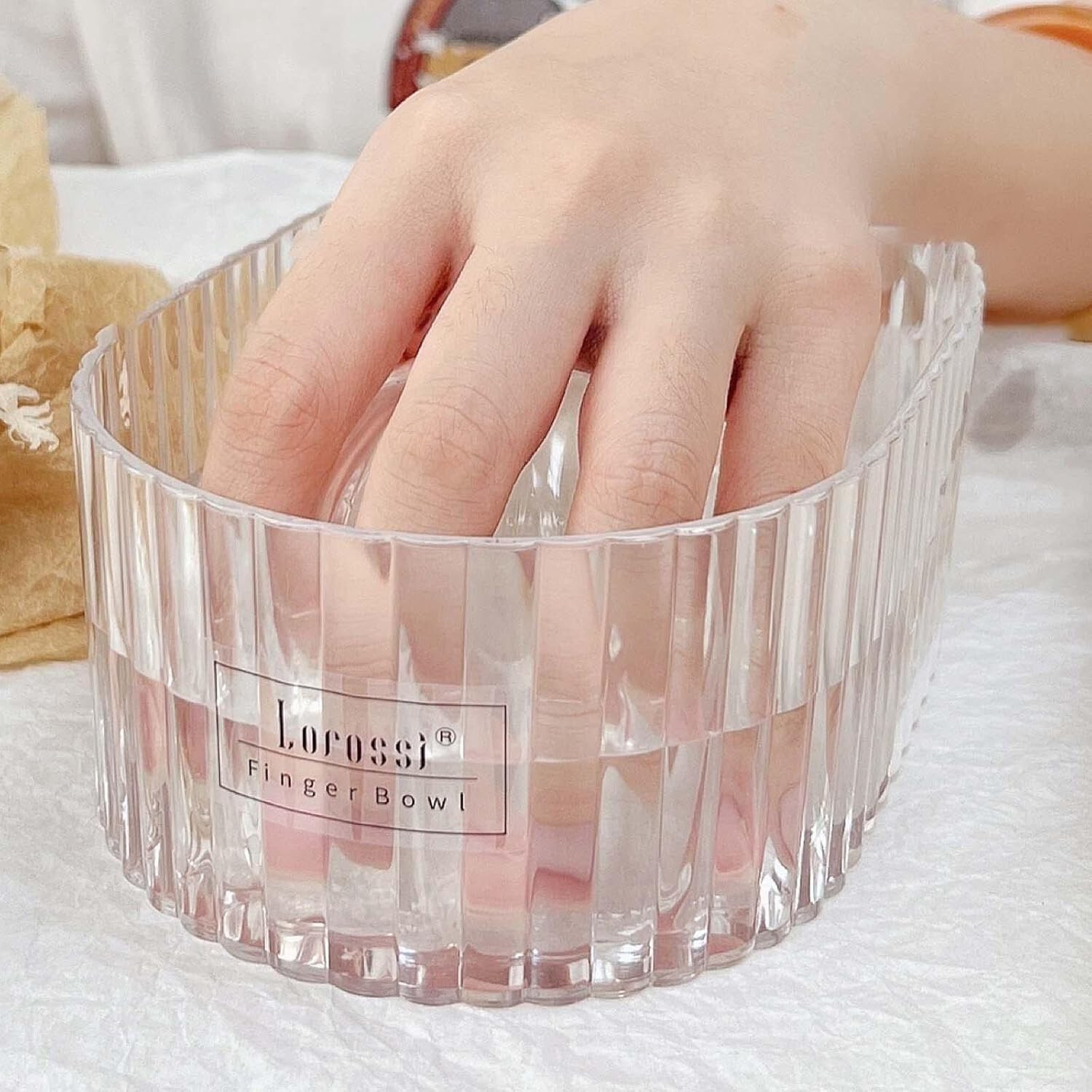Lorossi Compact Nail Soaking Bowl Clear Soak Off Polish Remover Nail Salon