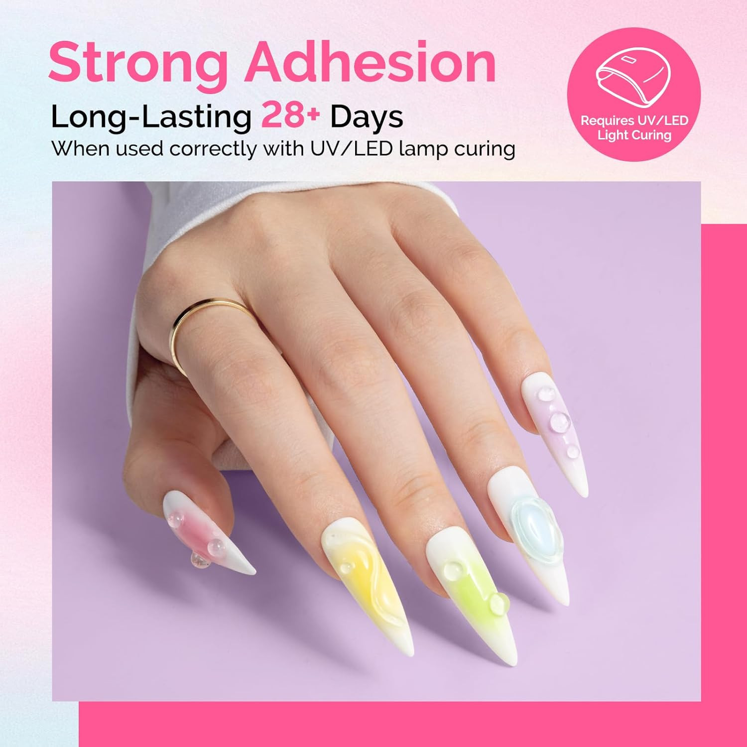 Rhinestone Glue Super Strong Gel Nail Glue for 3D Sculpting Nail Art Design Chro