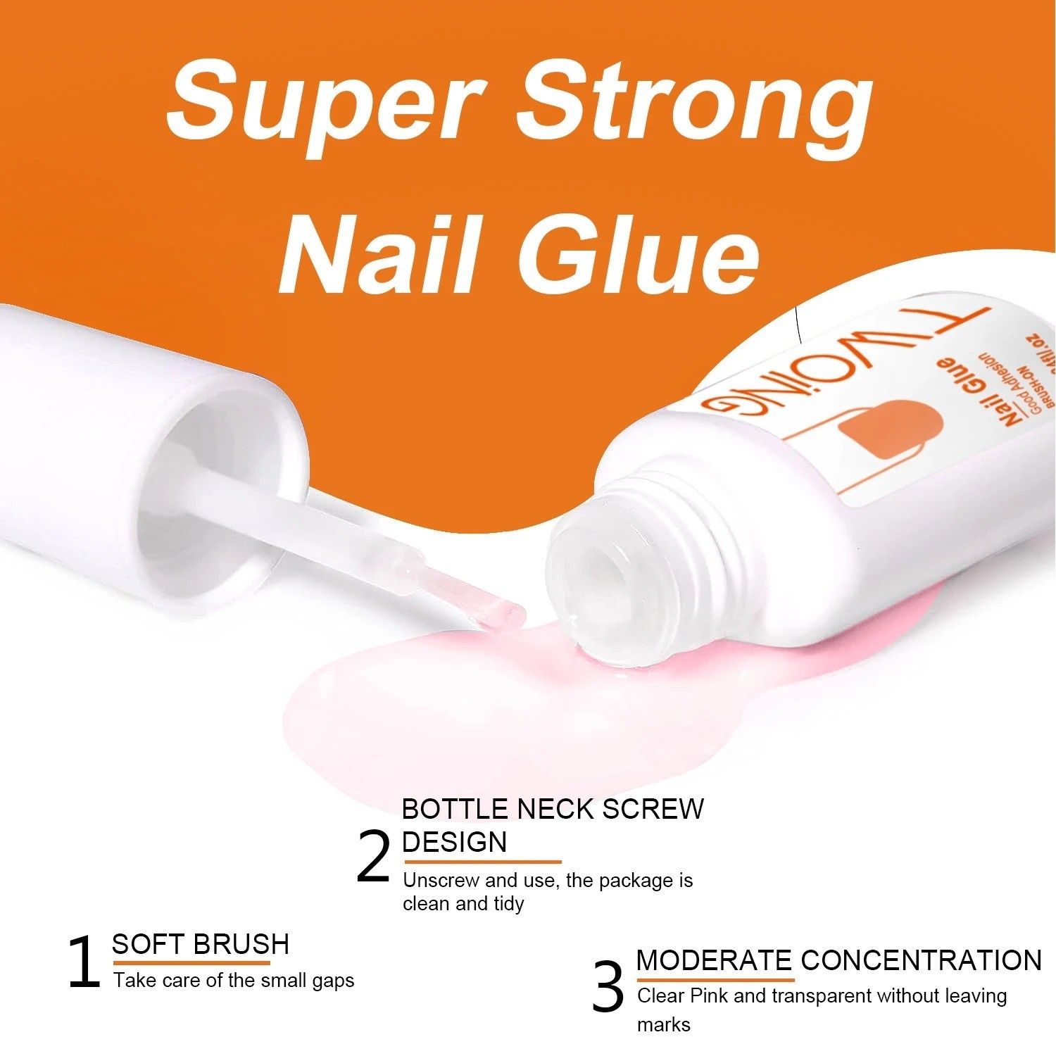 Super Strong Nail Glue for Press on Nails- Salon Quality for Acrylic, Fake Nail