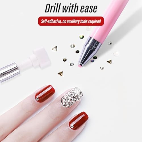 Rhinestone Picker Tool Wax Pen, 1pc Refillable Wax Pen with 6pcs Wax,