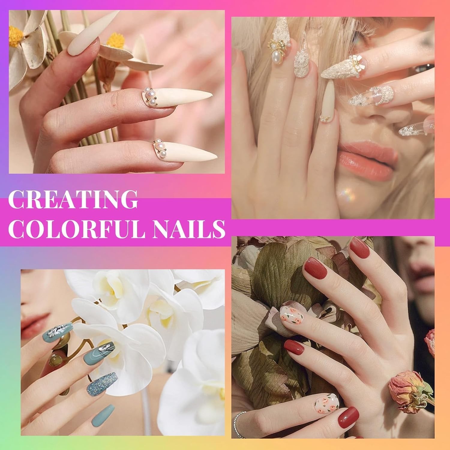 Juego de 3 pinceles para uñas acrílicas, 12/8/14. Kolinsky Nail Art