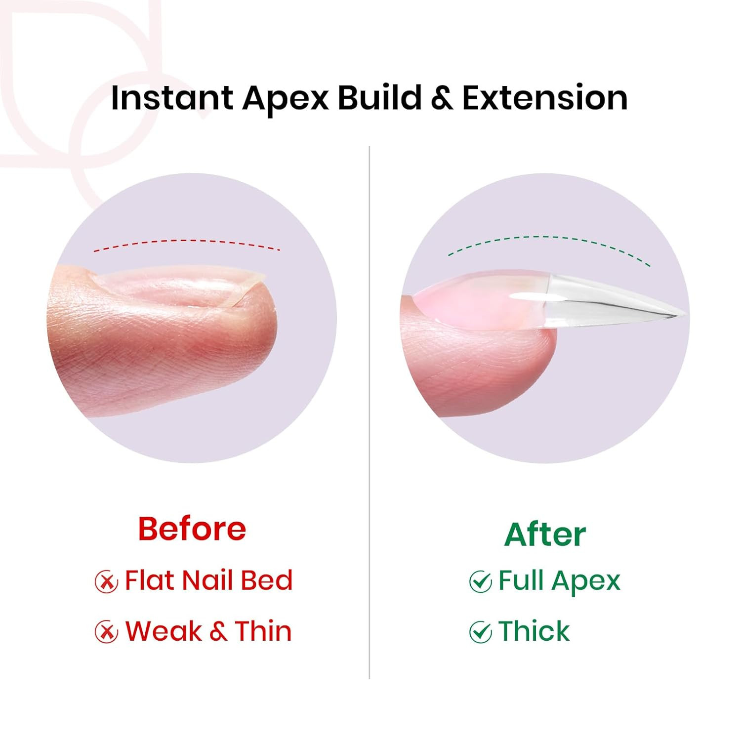 Beetles Tipex Instant Apex Nail Tips, Stiletto Medium, 16 Sizes (00–14), 192Pcs,