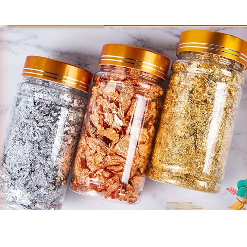 Gold Silver Paper Thin Colored Foil Fragments Nail Painting Handicrafts